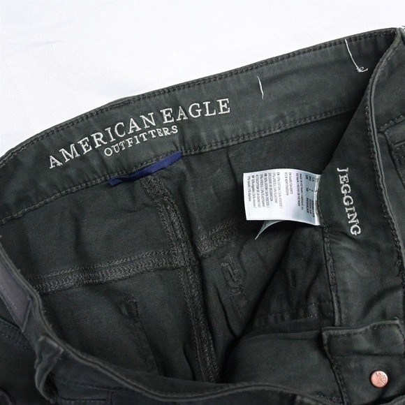 American‎ Eagle 6 Jegging Dark Green 360 Super Super Stretch Denim Jeans - Picture 3 of 5
